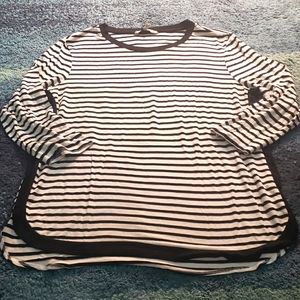 41 Hawthorne long sleeve striped top L